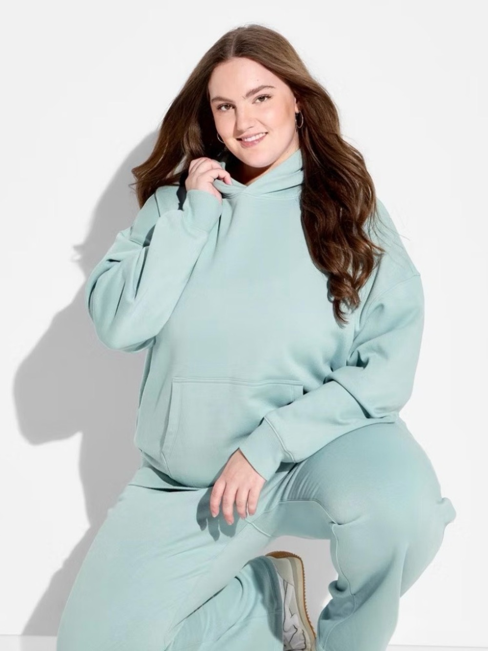wild fable Soft Mint Green Hoodie & Jogger Set